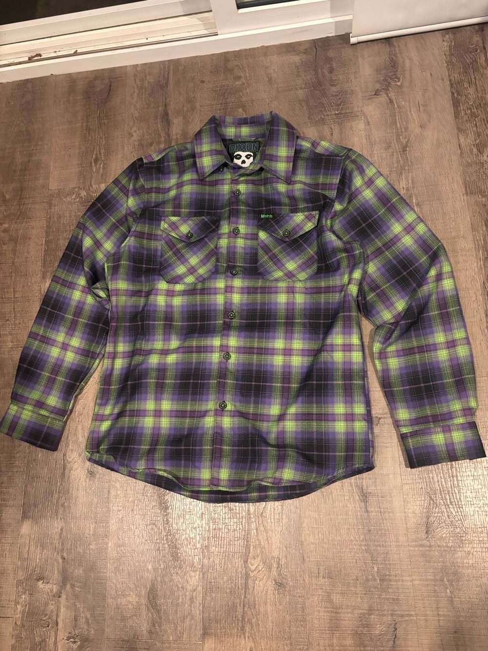 Dixxon Flannel Misfits 1.0 Collaboration Long Sleeve Flannel Shirt Size M